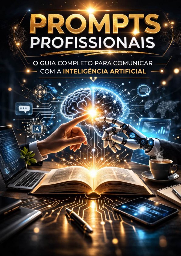 Capa: Prompts Profissionais O Guia Completo para Comunicar com a Inteligência Artificial